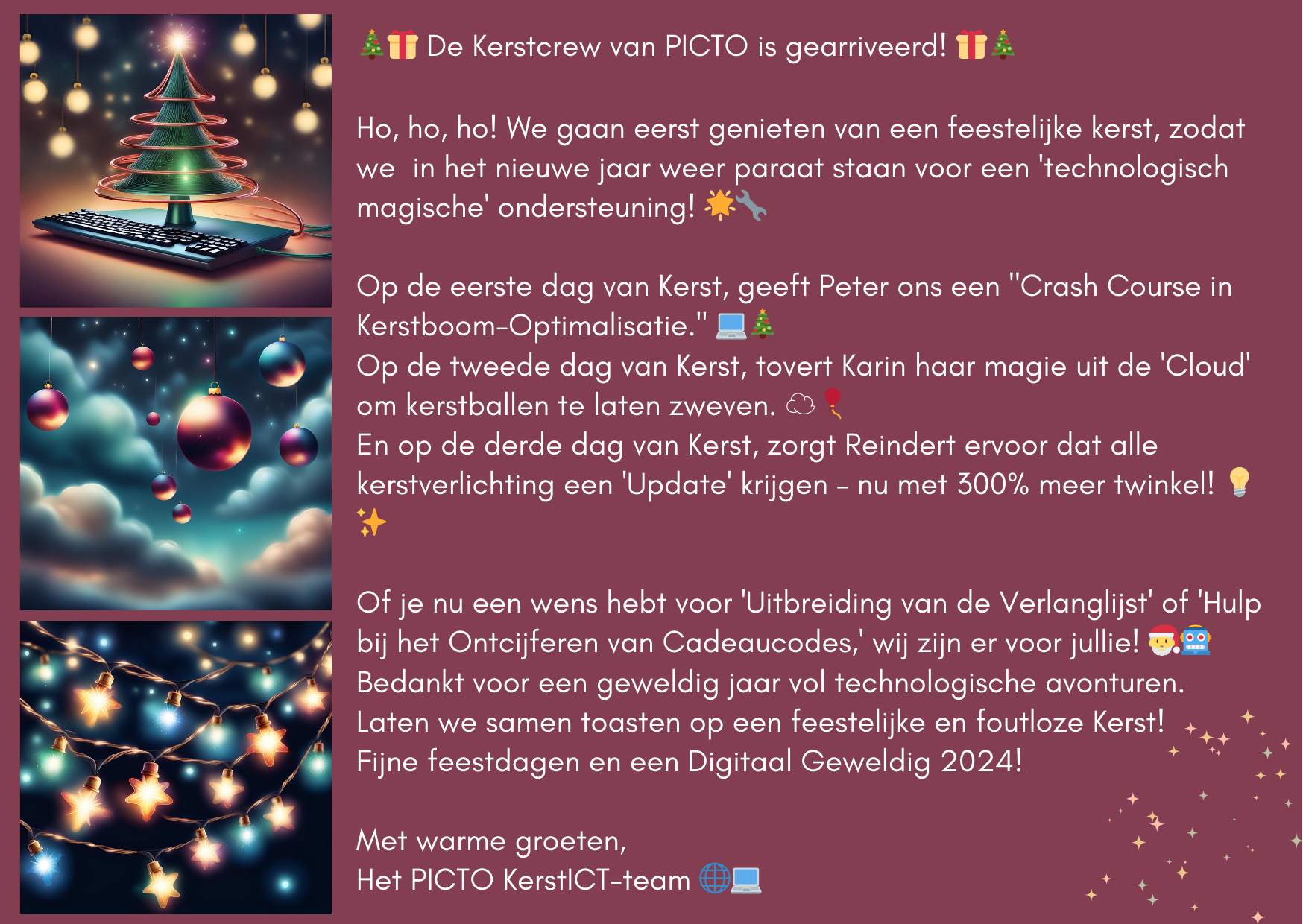 PICTO kerstkaart 2023